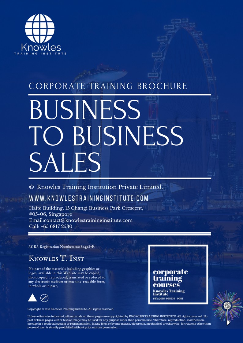 Business To Business Sales Course in Norway Brochure
