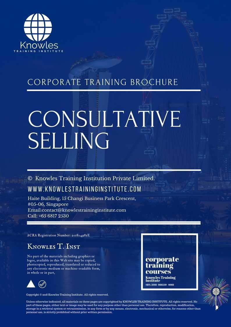 Consultative Selling Training Course in Norway Brochure