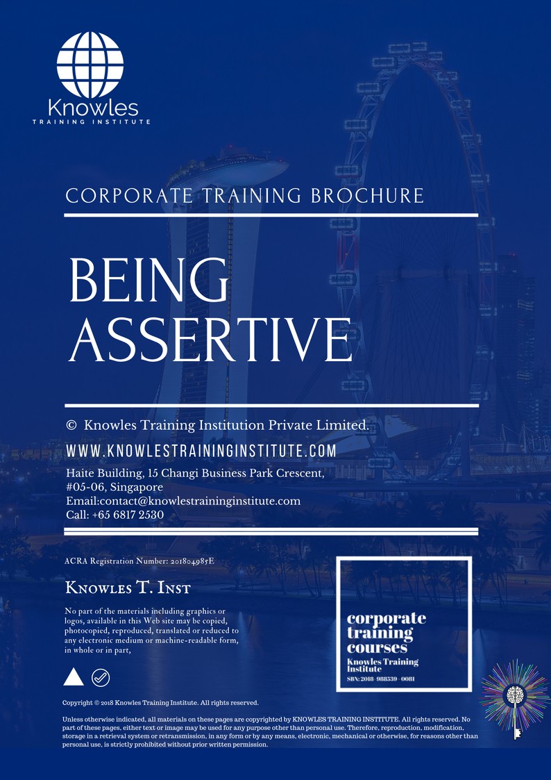 Course Brochure For Being Assertive Training Course in Norway