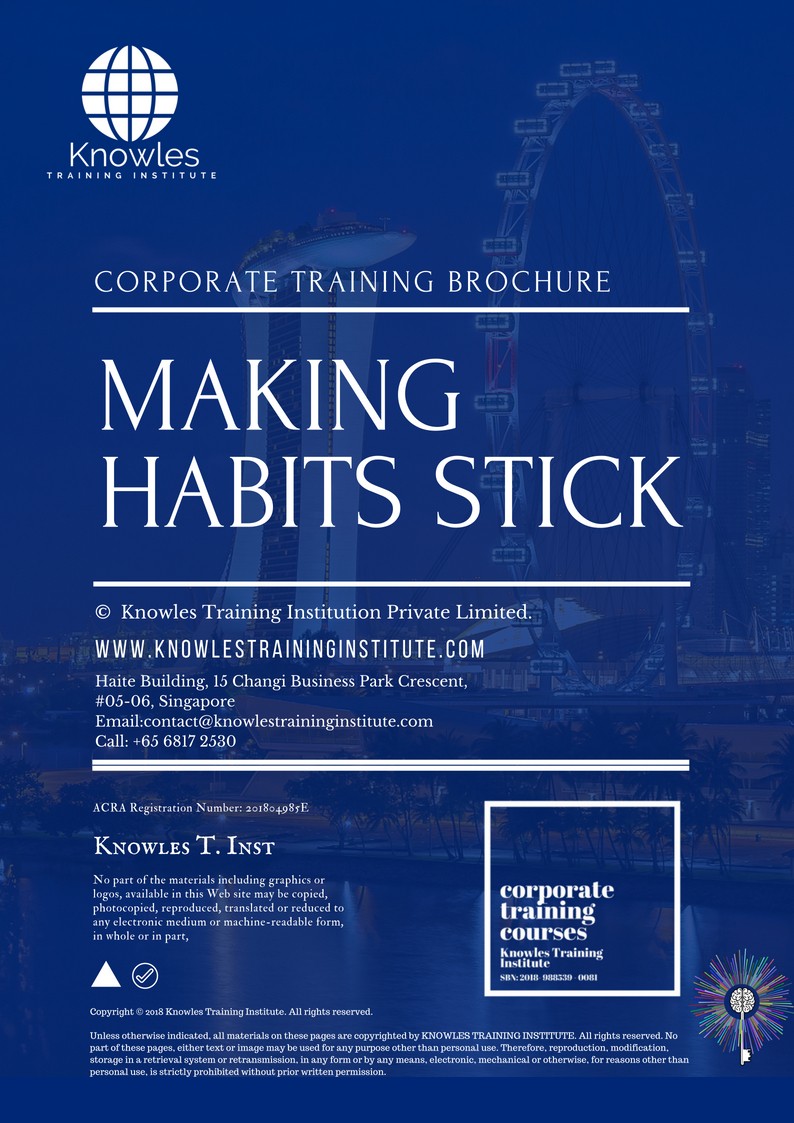 Course Brochure For Making Habits Stick Course in Norway