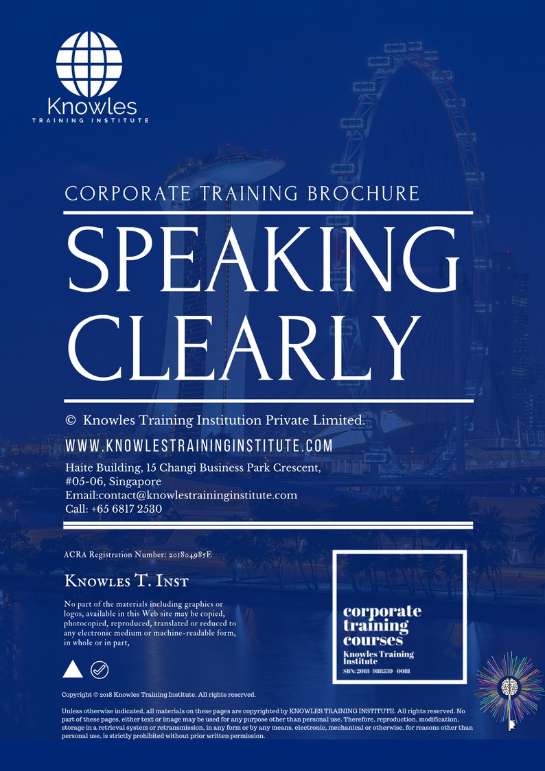 Course Brochure For Speaking Clearly Course in Norway
