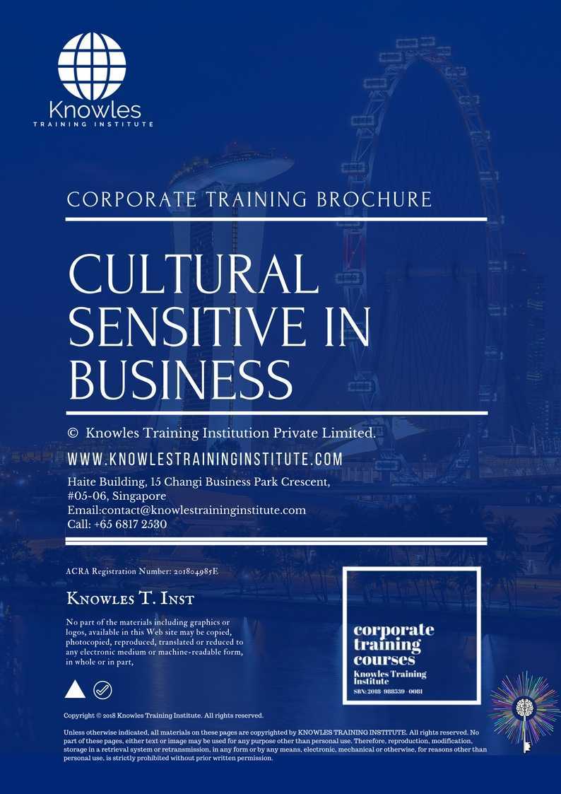 Cultural Sensitive In Business Training Course in Norway Brochure
