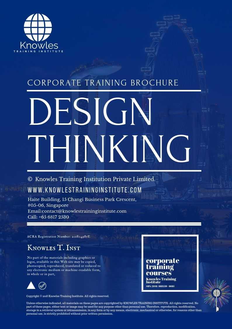 Design Thinking Training Course in Norway Brochure