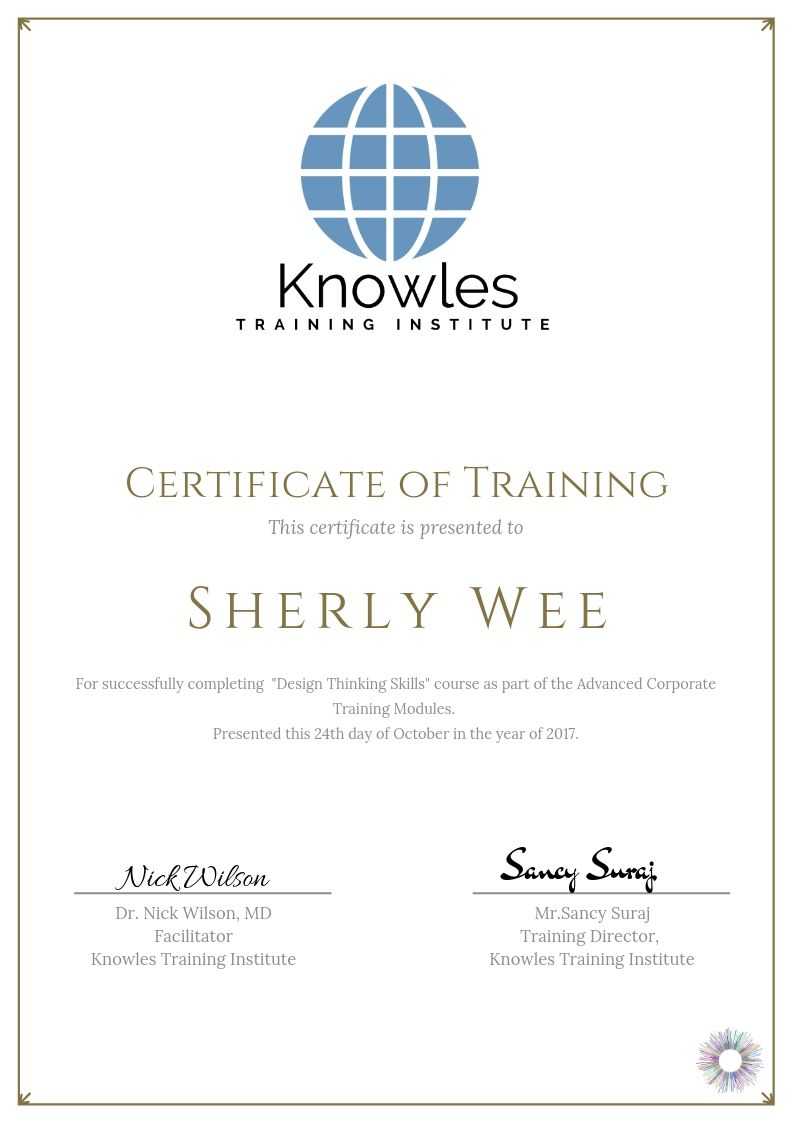 Design Thinking Training Course in Norway Certificate