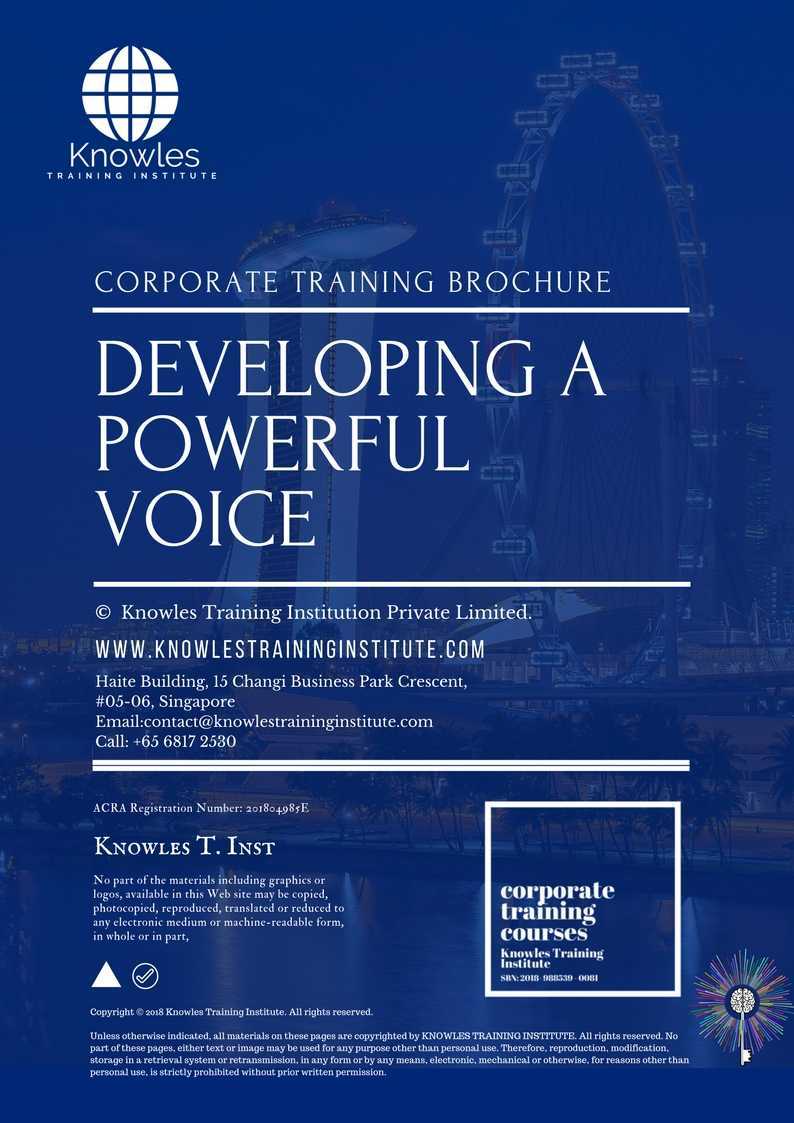 Developing A Powerful Voice Training Course in Norway Brochure