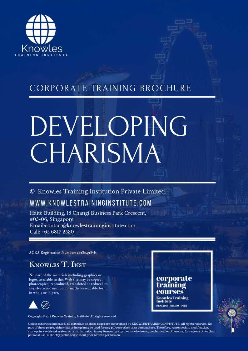 Developing Charisma Training Course in Norway Brochure