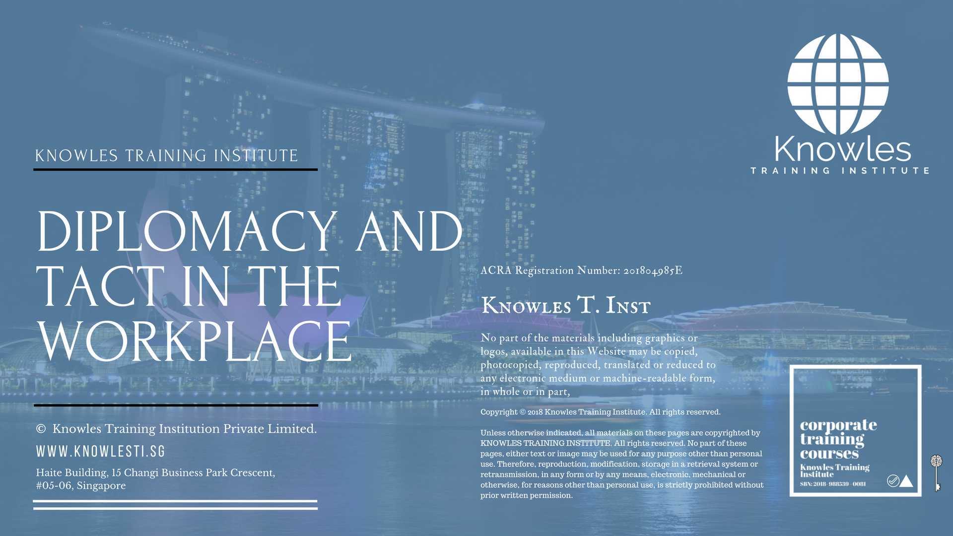 Diplomacy and Tact In The Workplace Training Course in Norway