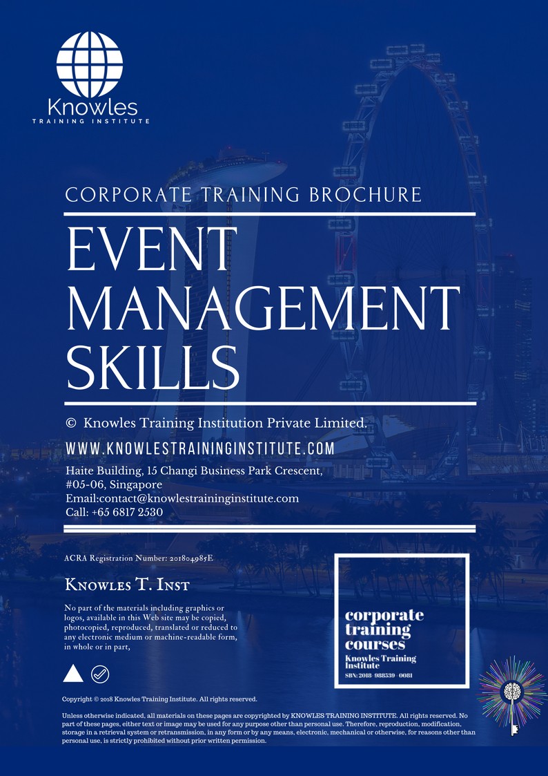 Event Management Skills Course in Norway Brochure