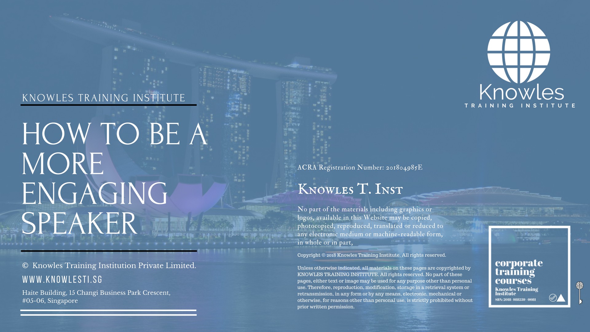 How To Be A More Engaging Speaker Training Course in Norway