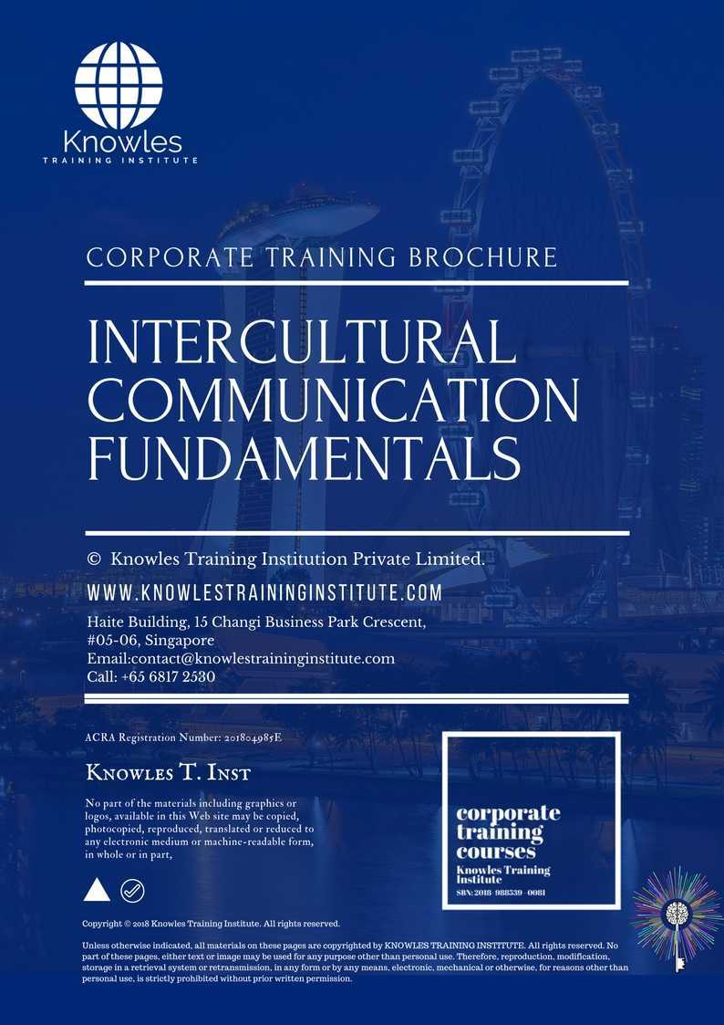 Intercultural Communication Fundamentals Training Course in Norway Brochure