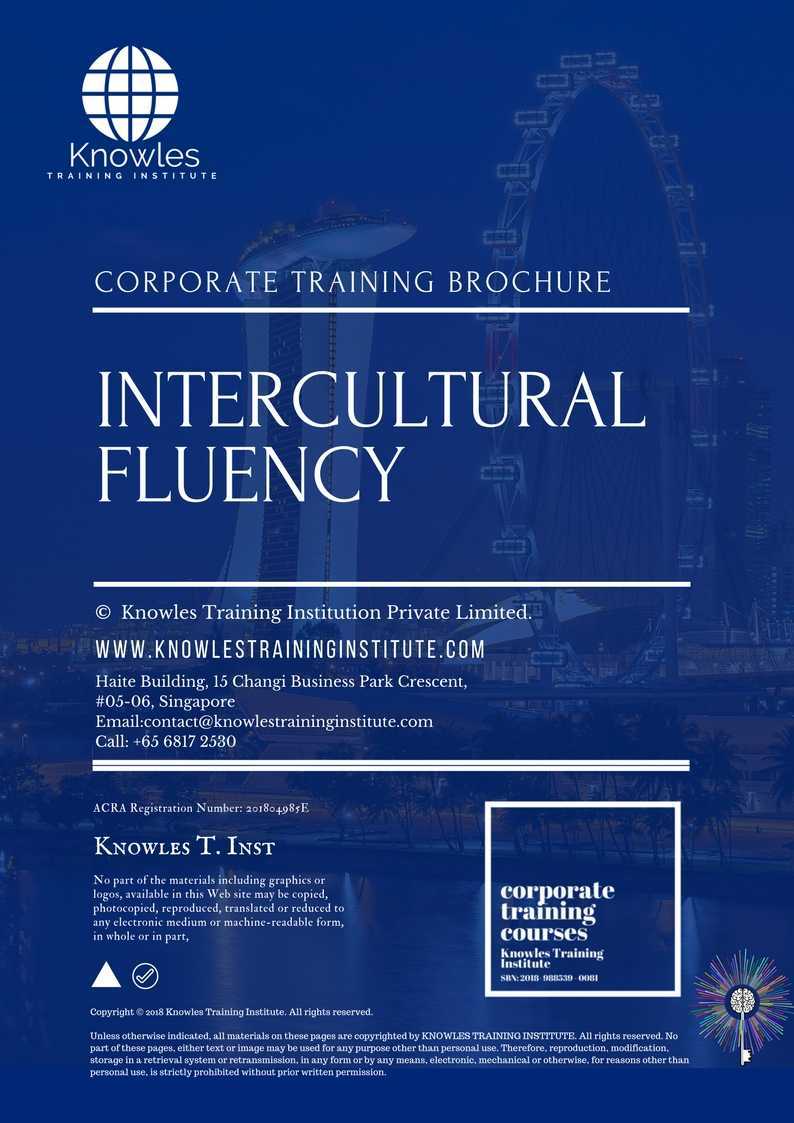 Intercultural Fluency Training Course in Norway Brochure