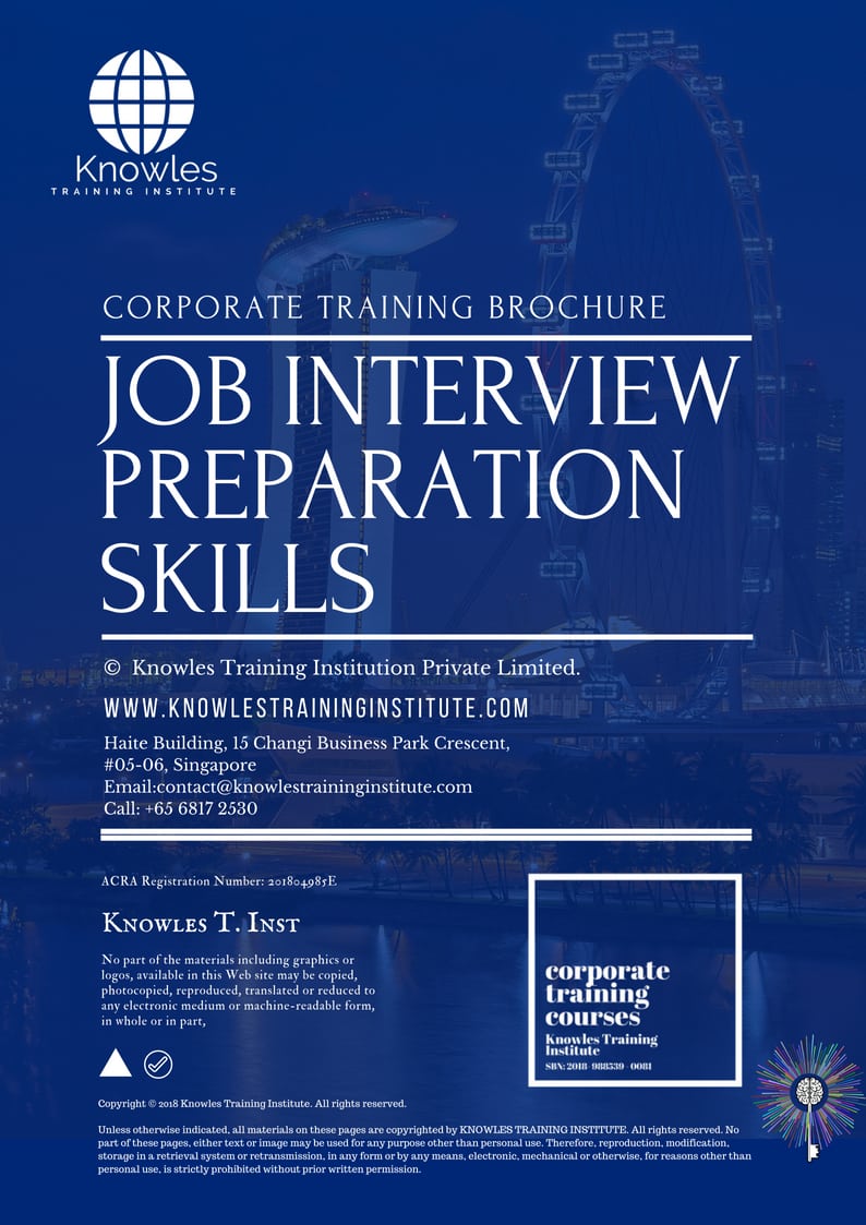 Job Interview Preparation Skills Training Course in Norway Brochure
