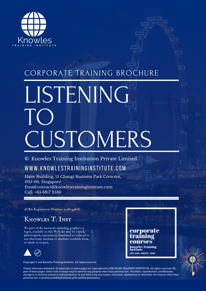 Listening To Customers Course in Norway Brochure