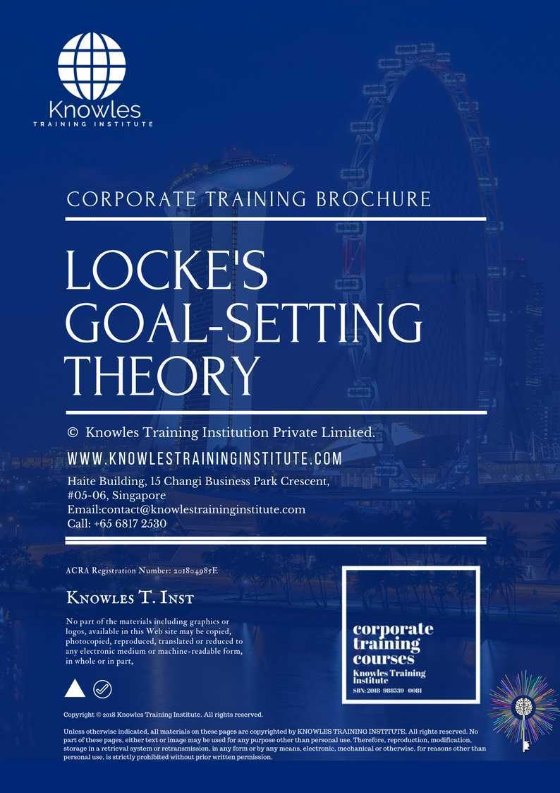 Locke’S Goal-Setting Theory Training Course in Norway Brochure