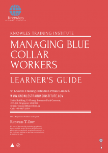 Managing Blue Collar Workers Course in Norway Learner_s Guide