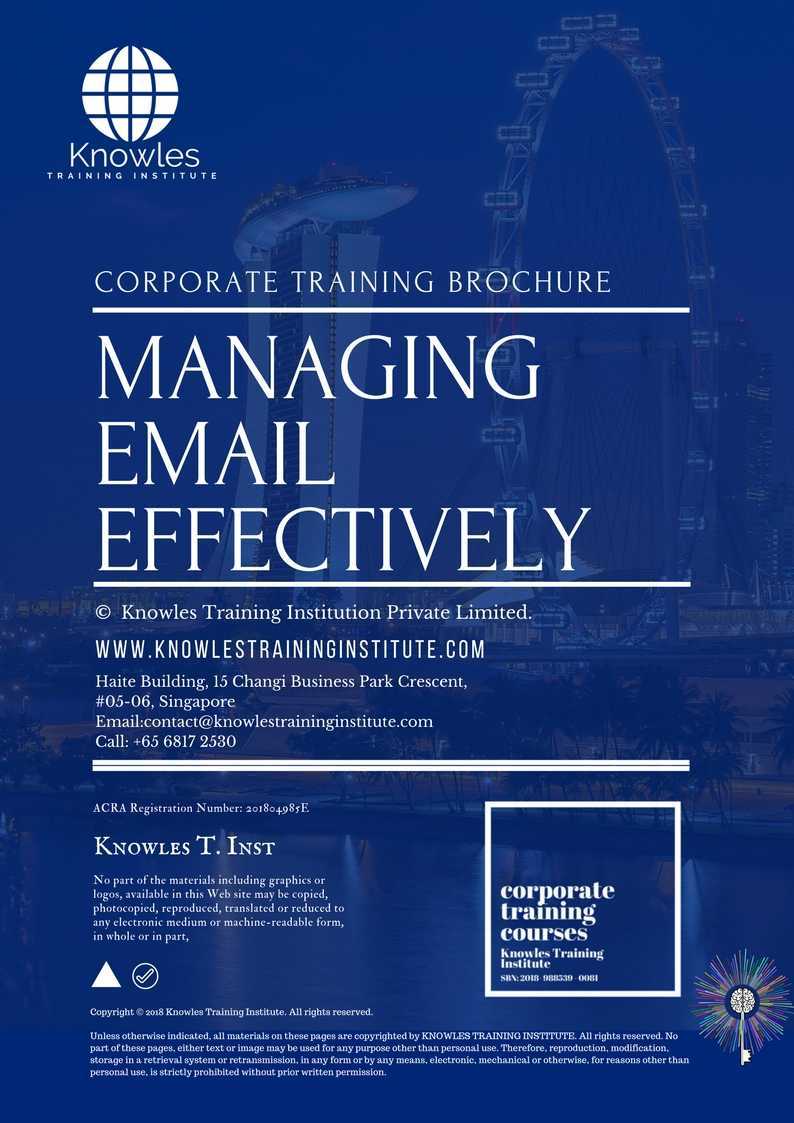 Managing Email Effectively Training Course in Norway Brochure