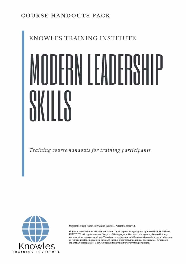 Modern Leadership Skills Course in Norway Handouts