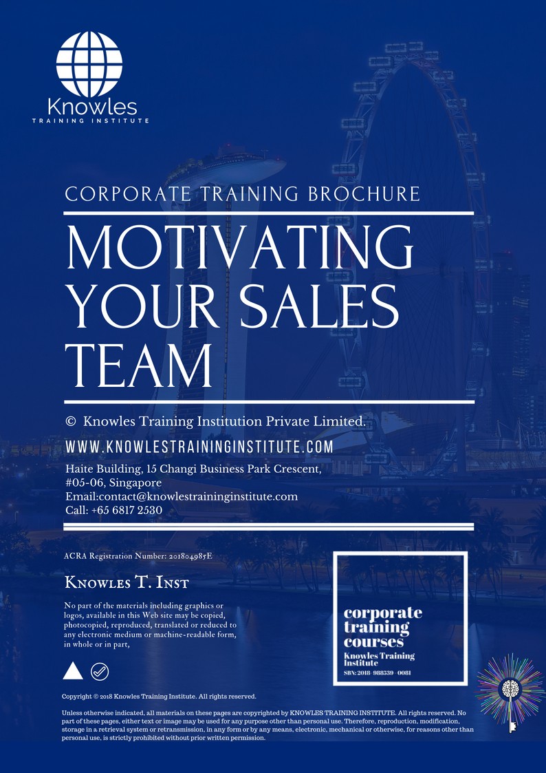 Motivating Your Sales Team Course in Norway Brochure