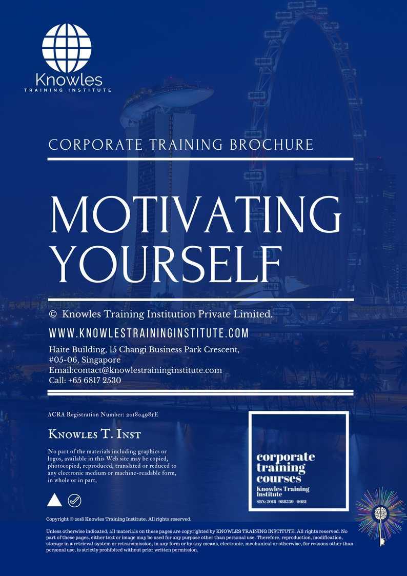Motivating Yourself Training Course in Norway Brochure