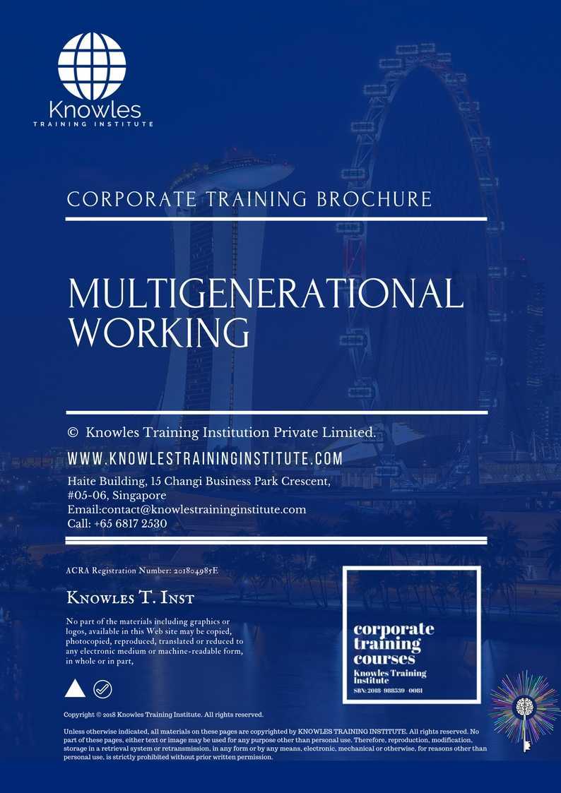 Multigenerational Working Training Course in Norway Brochure