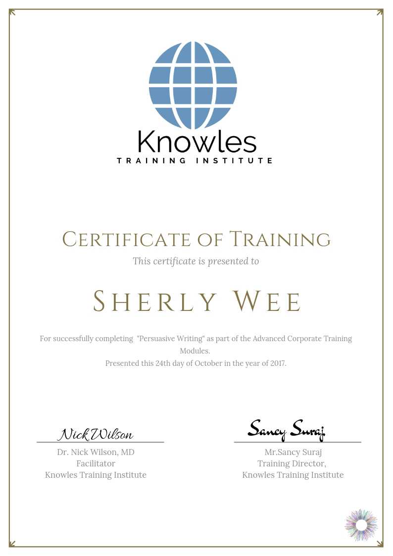 Persuasive Writing Course in Norway Certificate