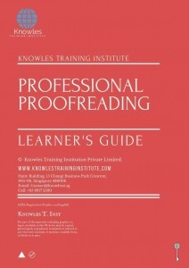 Professional Proofreading Training Course in Norway Learner_s Guide