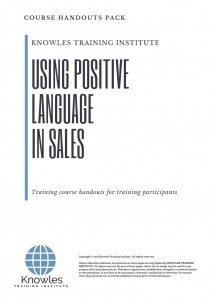 Using Positive Language In Sales Course in Norway Handouts