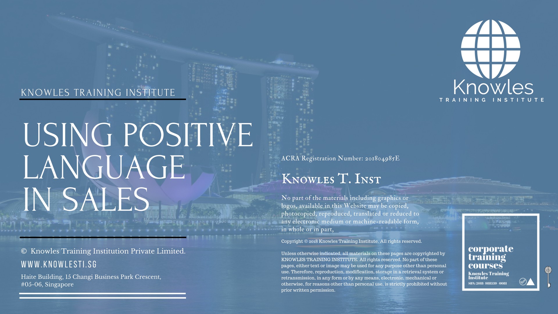 Using Positive Language In Sales Training Course in Norway