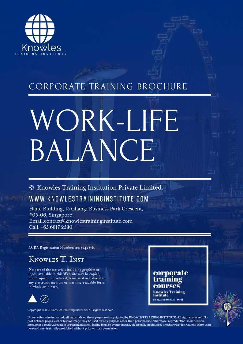 Work-Life Balance Training Course in Norway Brochure